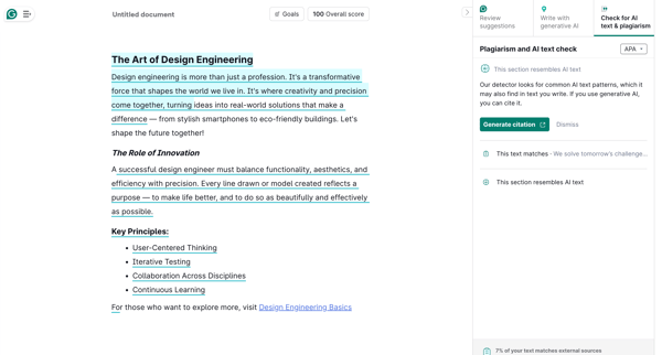 Grammarly screen