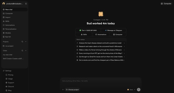Bud - Your AI Worker screen