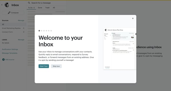 Inbox | Mailchimp screen