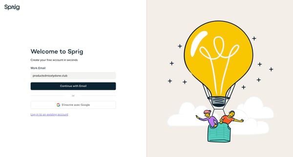 Sprig screen