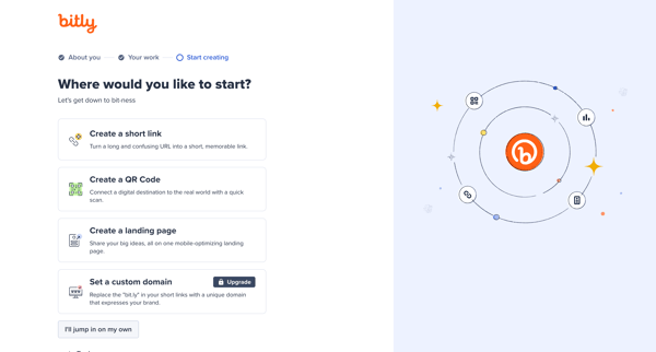 Bitly. The power of the link. screen