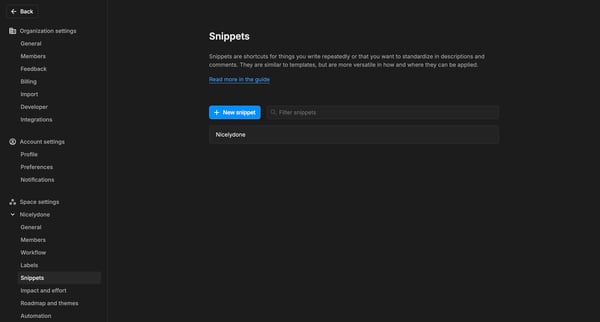 Nicelydone · Settings screen