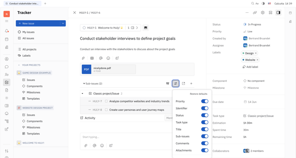 Conduct stakeholder interviews to define project goals - Nicelydone screen