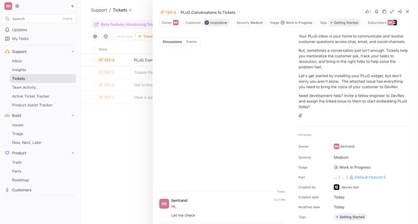 DevRev screen
