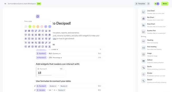 Welcome to Decipad! | Decipad screen