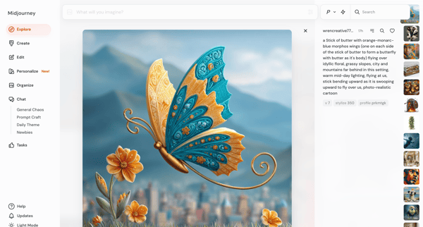 Explore screen