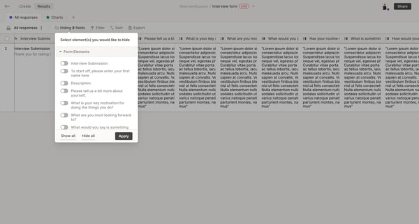 Results - QuestionScout screen