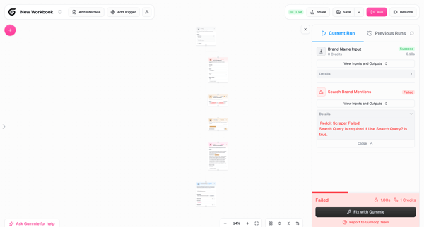 New Workbook | Gumloop screen