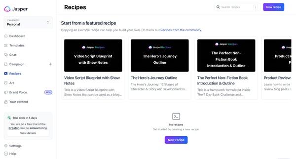 Recipes - Jasper from Jasper