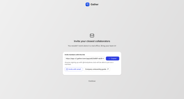 Nicelydone | Gather screen
