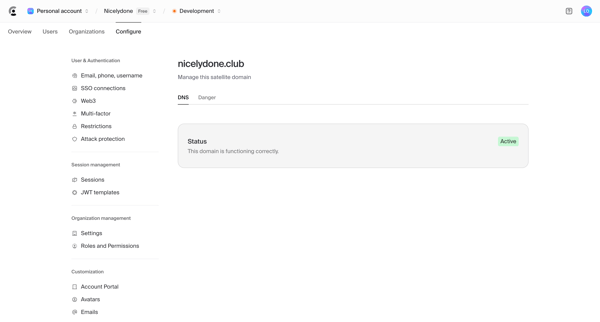 Dashboard | Clerk.com from Clerk