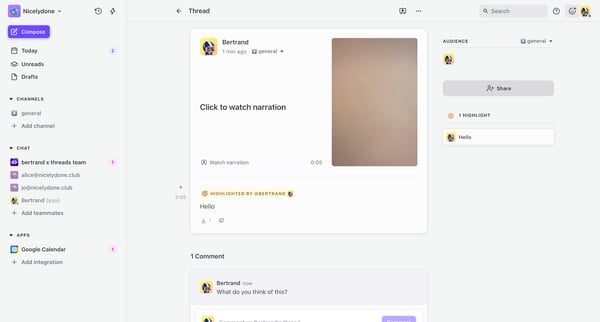 Hello screen