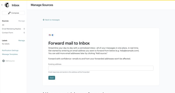Inbox | Mailchimp screen