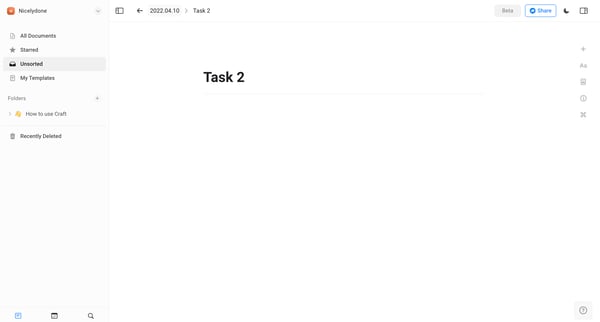 Task 2 from Craft