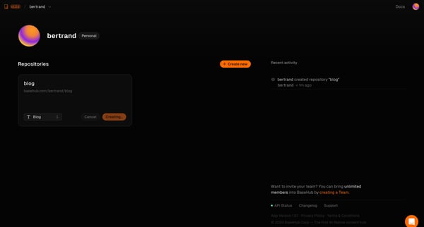 bertrand — BaseHub from Basehub