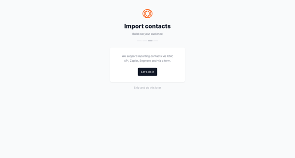 Import Contacts screen