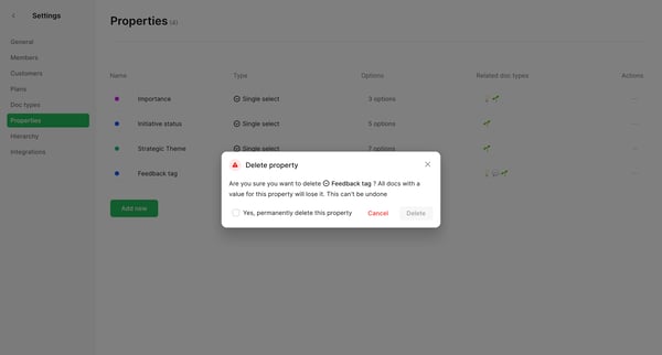 Properties • Settings • nicelydone • Cycle from Cycle