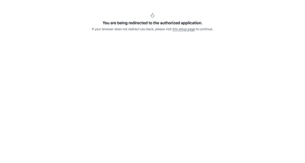 OAuth application authorized screen