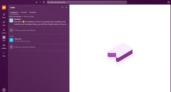 Later - Nicelydoneclub - Slack from Slack