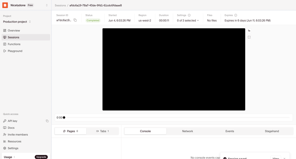 Browserbase - Headless Web Browser API screen