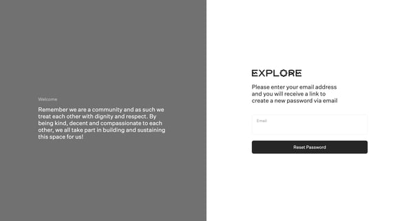 Forgot your password - Explore from Explore