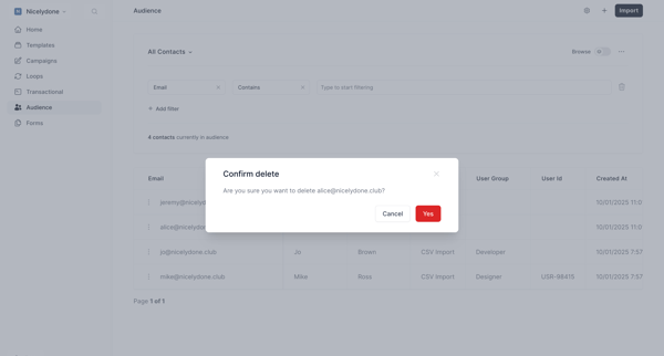 Audience screen