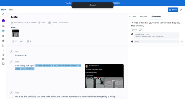 Otter Voice Meeting Notes - Otter.ai screen