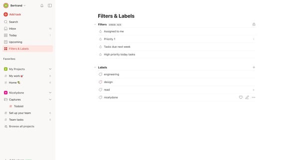 Filters | Labels – Todoist from Todoist