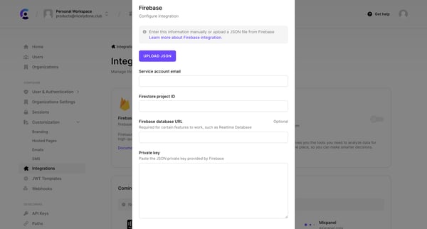 Dashboard | Clerk.com screen