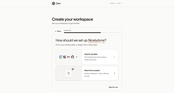 Zaro - The Context Layer for Enterprise AI screen