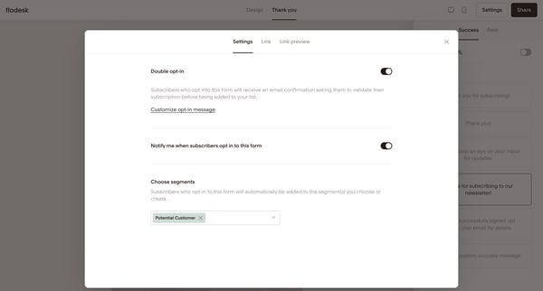 Simple link in bio | Flodesk screen