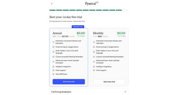 Fyxer AI screen
