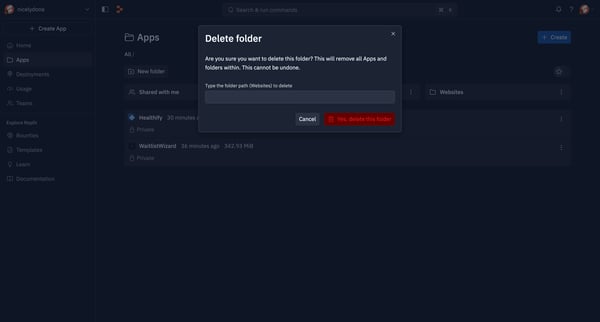 Apps - Replit screen
