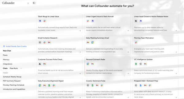 Cofounder screen