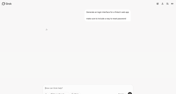 New conversation - Grok screen