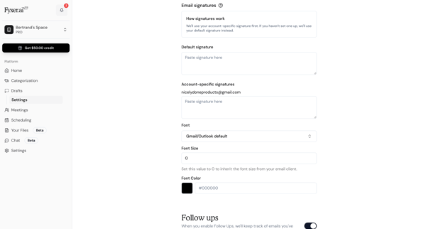 Fyxer AI screen