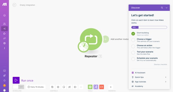 Empty integration | Make screen