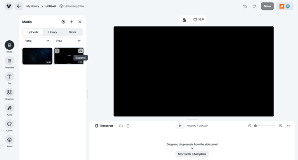 Vimeo screen