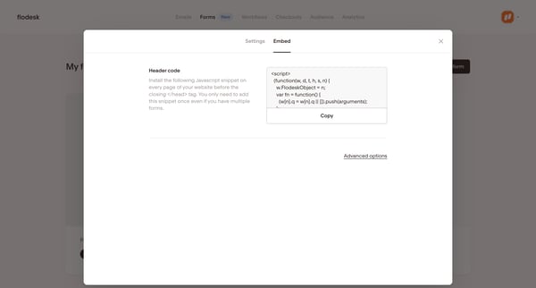 My form | Flodesk screen