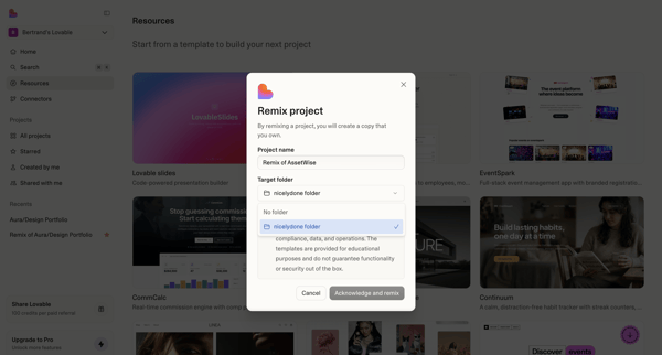 Resources | Lovable screen