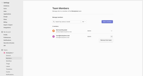 Team members from Linear