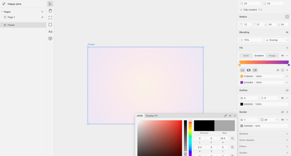 Happy pine · Paper screen