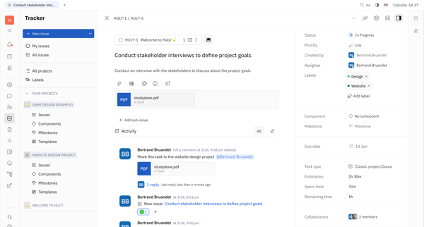 Conduct stakeholder interviews to define project goals - Nicelydone screen