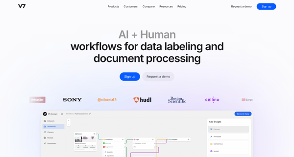 V7 - Build Trustworthy AI at Scale | Automate Labeling screen