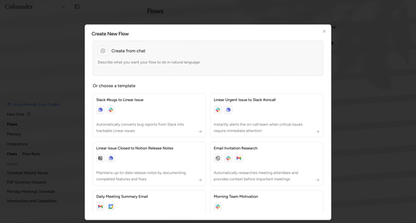 Cofounder screen