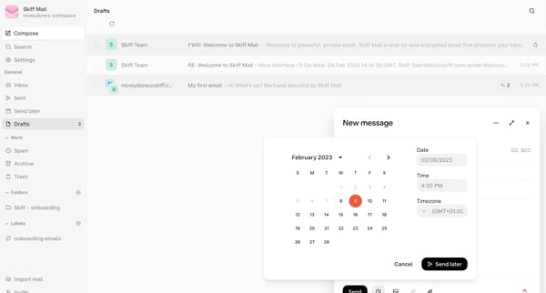 Drafts - nicelydone@skiff.com from Skiff