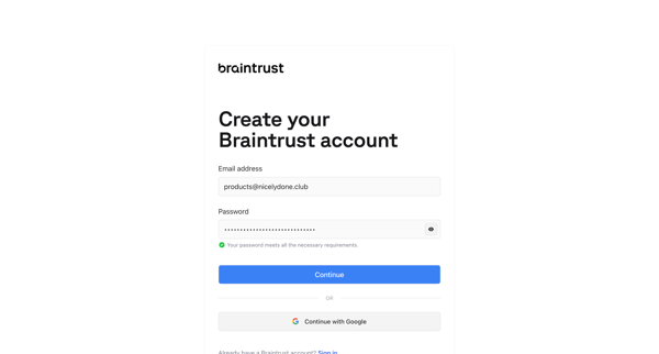 Braintrust - Ship LLM products that work screen