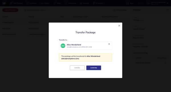Mangomint App screen