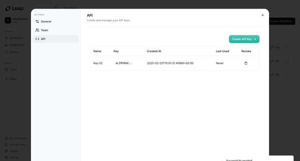 Leap AI | Automate any workflow with AI screen
