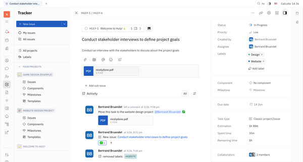 Conduct stakeholder interviews to define project goals - Nicelydone screen